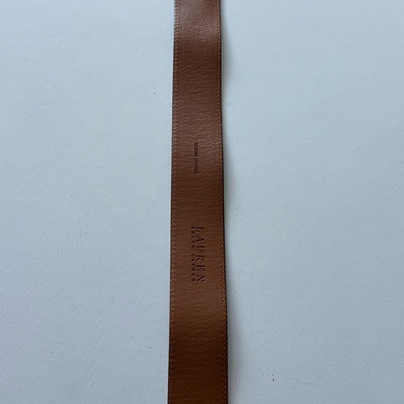 Lauren Ralph Lauren Women’s Brown Leather Belt With Gold Square Buckle Size XL main image 5